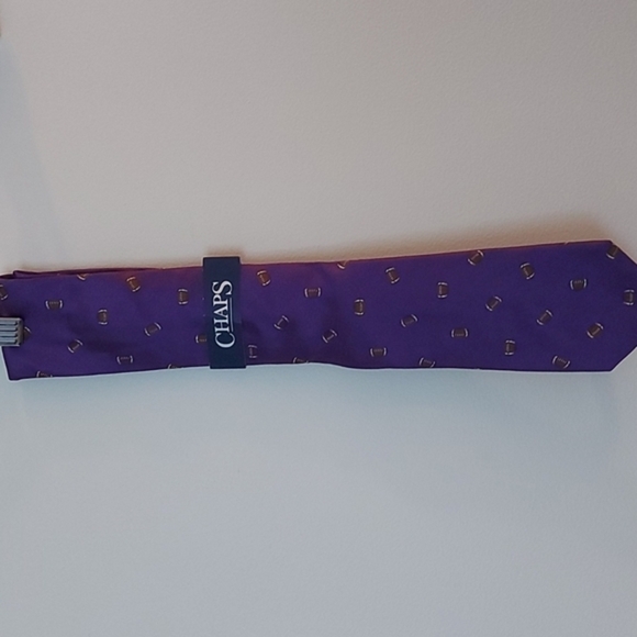 NWT Chaps 100% Silk‎ Football Print Tie - Picture 2 of 4